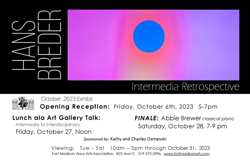 Hans Breder | Intermedia Retrospective canvas from the Opsis series at the FMAAA in October