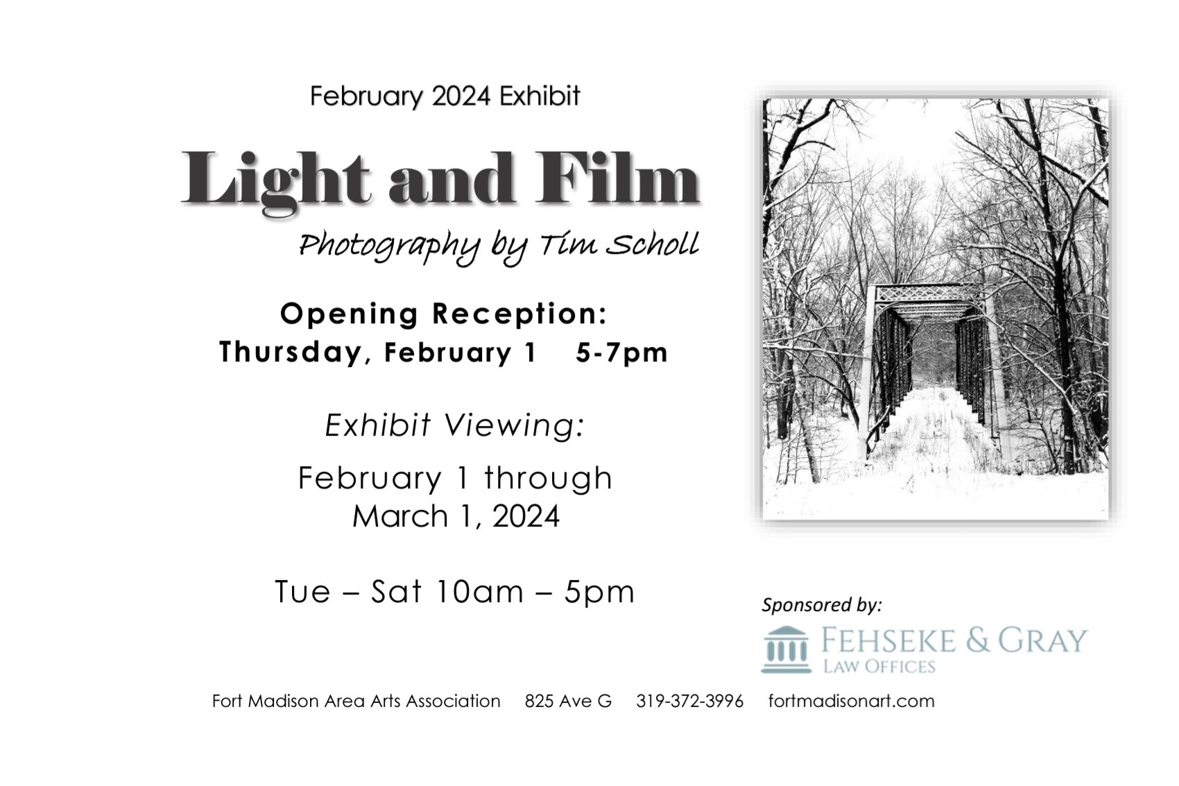 February 2024 | Light and Film | silver gelatin prints by Tim Schroll