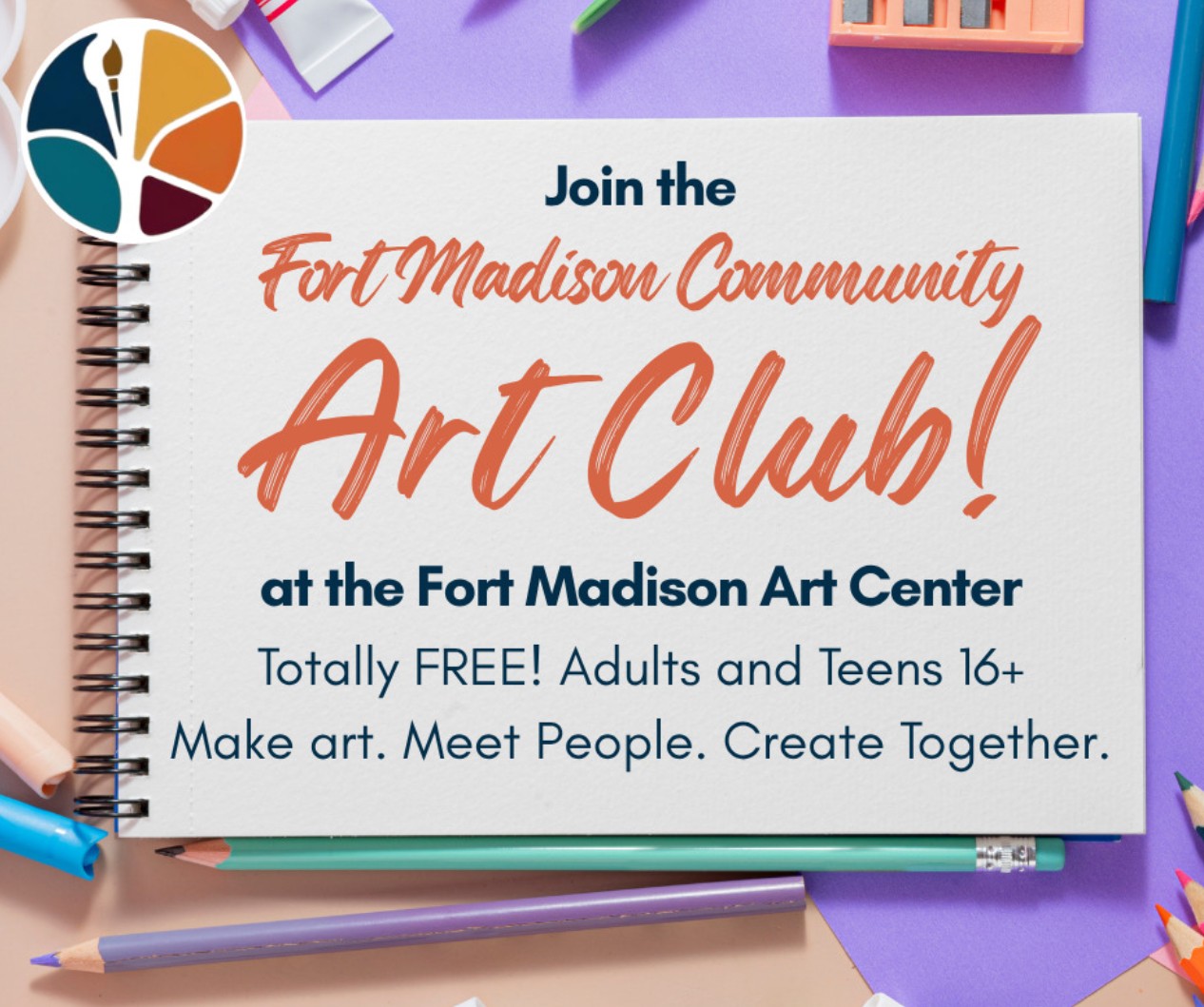 2026 fall Community Art Club flyer
